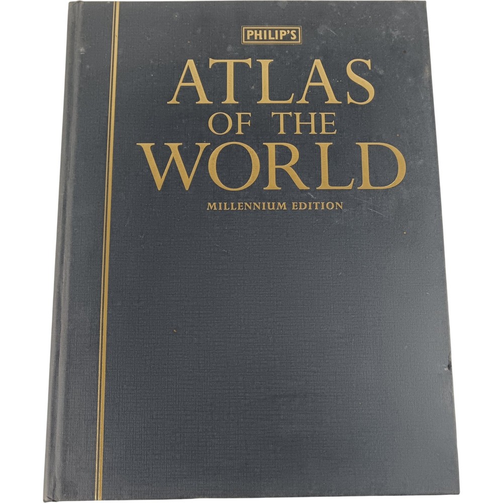 Philip’s Atlas Of The World Millennium Edition Hardcover Reference History Book