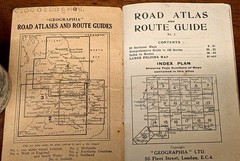1920s Map, Routes for Motoring and Cycling. Antique.