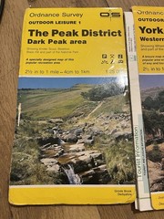 5 Ordnance Survey Outdoor Leisure Maps The Peak District, Yorkshire Dales Etc