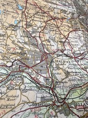 Bartholomew Map West Riding Yorkshire Leeds Vintage 70s 1972 Paper ½” FreePostUK