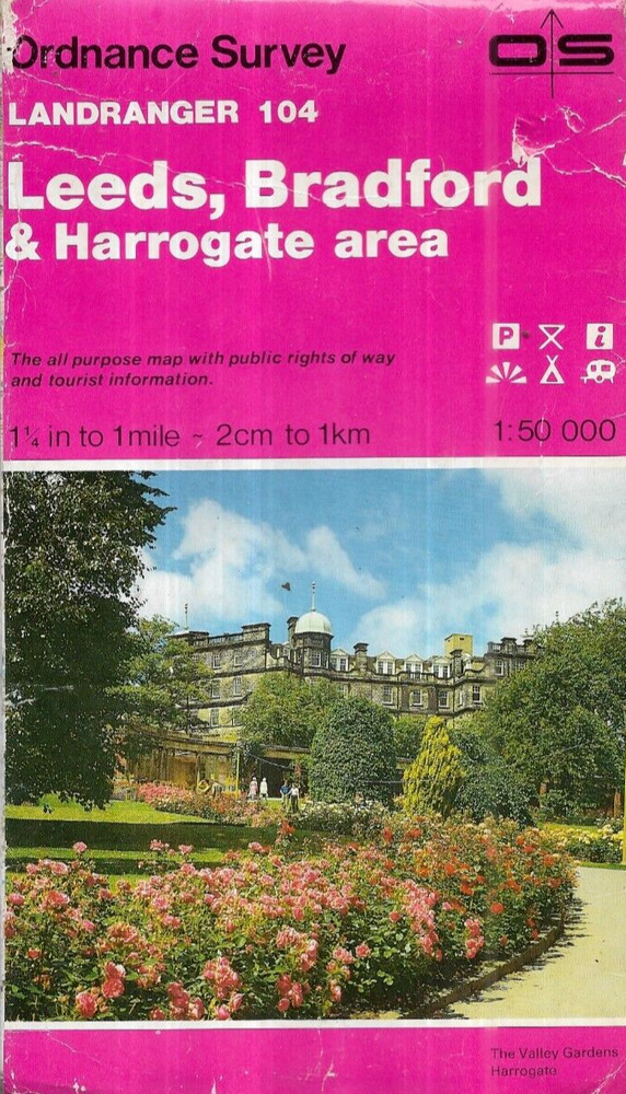 Ordnance Survey Landranger 104 – Leeds, Bradford & Harrogate area