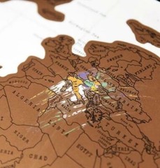 Large Size Scratch Off World Map Poster Holiday Travel Destination Memory Ref