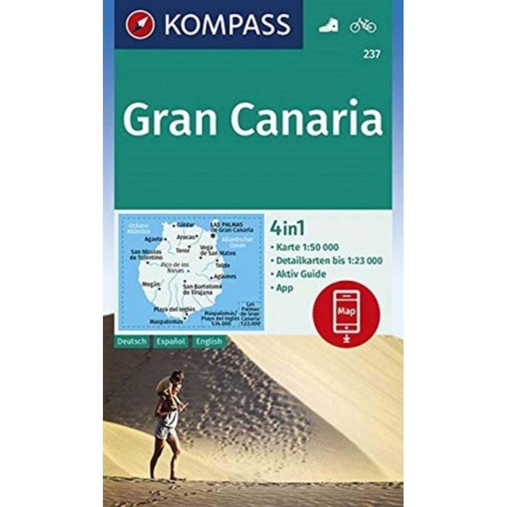 Spain Canary Islands Gran Canaria Kompass map 237 hiking, cycling + guide