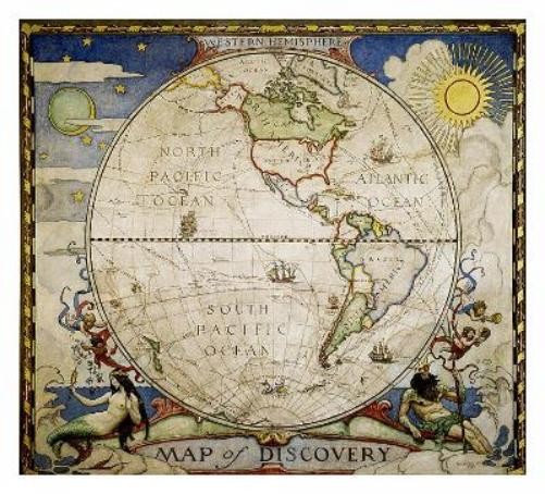 Nat Geo Maps Map of Discovery, Western Hemisphere Map [Tubed] (Map) (UK IMPORT)