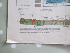 VINTAGE GERMAN GEOLOGICAL MAP OF SOUTH WEST GERMANY 1 : 600 000 DATED 1954