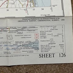 Vintage OS One Inch Map – Norwich – Sheet 126, 1954, – Ordnance Survey
