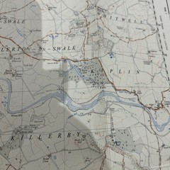 CATTERICK Ordnance Survey Sheet SE29 Two & Half Inch MAP 1952 Langthorne aiskew
