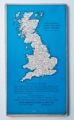 Bartholomews Half Inch Contoured Map Sheet 34 English Lakes 1961 Cartography