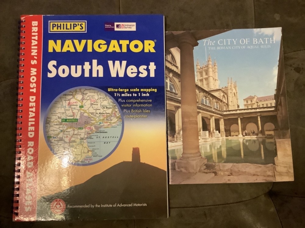 Map & Travel Guide Bristol Bath Job Lot Spiral Bound Book City of Bath Guide Did