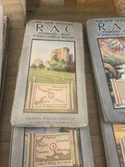 9x Vintage RAC George Philip & Son Touring Maps of England & Wales