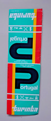Turinta Portugal Map 1980 Road Map with Itinerary Leaflet Folding Paper