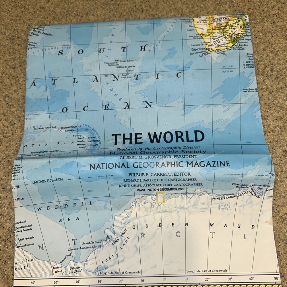 The World Map Gilbert M Grovensor Paperback Book Map