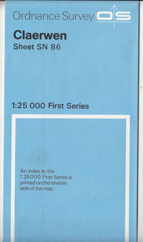 Ordnance Survey (OS) 1:25,000 First Series Map Sheet SN 86 Claerwen