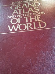 Vintage Rand McNally Grand Atlas And Picture Book Of The World – Leather 1977