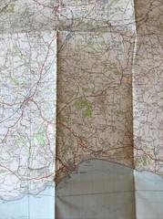 1960 Ordnance Survey One Inch Seventh Series Map 177 Taunton And Lyme Regis