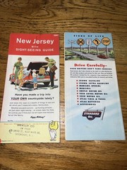 1960s Esso New Jersey Sight Seeing Map Standard Oil Eastern USA Lot Of 2
