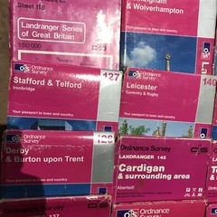 Oxford Cheltenham Worcester LANDRANGER OS ORDNANCE SURVEY MAPS JOB LOT BUNDLE 18
