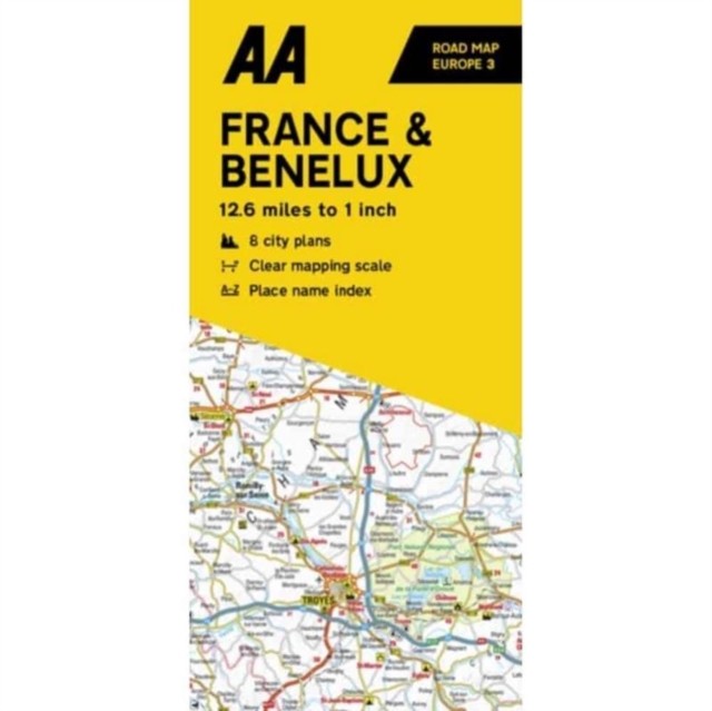 AA Road Map France & Benelux (Sheet map, folded)