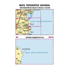 Spain map 0297: L´Estartit hiking walking cycling topographic 1:50K