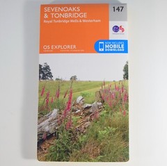 Sevenoaks & Tonbridge – OS Explorer Map 147 – Ordnance Survey – Kent Downs UK