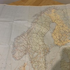 1979 Vintage Nordeuropa Europe du Nord Kummerly + Frey Road Map