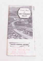 Street Map Thomas Bros. San Fernando Valley 1960s