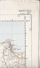 Ordnance Survey (OS) 1:25,000 First Series Map Sheet SN 35 New Quay