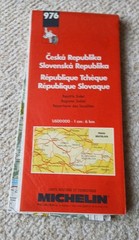 Michelin fold out Road Map no. 976. For Czech Republic. Slovak Republic. 1996