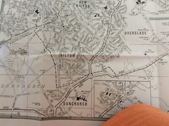 RUGBY Daventry Weedon Bec street map with index black/white fold out