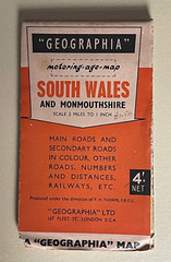 Vintage Geographia Motoring Map of South Wales
