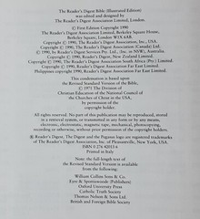 READER’S DIGEST BIBLE – Illustrated Edition – 1990 – BRILLIANT – Hardback