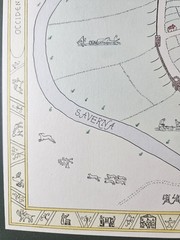 BROTHER CADFAEL SHREWSBURY MAP 1990 JOHN GARNONS WILLIAMS MEDIEVAL STYLE HISTORY