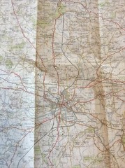1956 Ordnance Survey One Inch Seventh Series Map 142 Hereford (incl Abergavenny