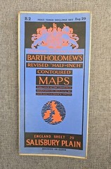 Bartholomew’s SALISBURY PLAIN Revised Half-Inch Sheet 29 Vintage Cloth Map
