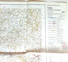 8 x assorted South Wales maps Pembrokeshire & Swansea OS & Bartholomews