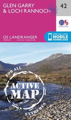 Glen Garry & Loch Rannoch (Map) OS Landranger Active Map