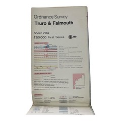 Vintage OS Ordnance Survey Map Truro & Falmouth Sheet 204 First Series