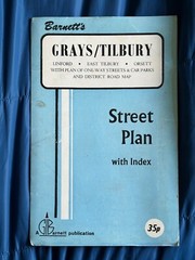 Vintage Barnett’s Grays & Tilbury Area Street Plan with Index, 1970’s