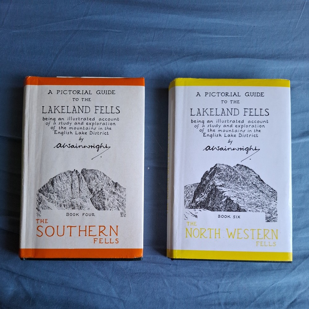 A Pictorial Guide to the Lakeland Fells Book 2x books north western & southern
