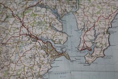 Ordnance Survey – One Inch Cloth Map – Truro and Falmouth – Sheet 190 – 1961