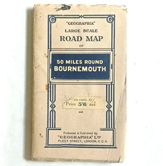 5 x assorted Dorset Ordnance Survey Geographia maps Dorchester & Bournemouth