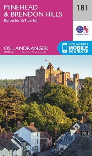 Minehead & Brendon Hills, Dulverton & Tiverton (Map) OS Landranger Map