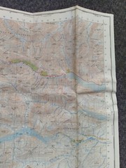 OS Ordnance Survey One Inch Cloth Map, 1961 Loch Arkaig Sheet 35