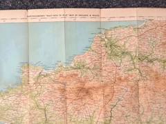 Vintage Pembroke Bartholomew’s Reduced for Tourists & Cyclists CLOTH Map