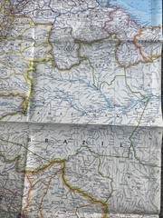 National Geographic Magazine 1964 Paper Map Northwestern South America Vintage