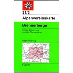 Austria/Italy 1:50k Stubaier Alpen 31/3: Brennerberge Ski & Walking Map