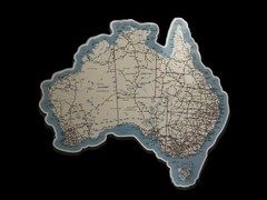 70cm Australia Map Decal Sticker Caravan RV sticker decal, road map camper van