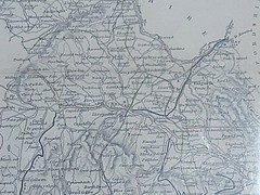 ANTIQUE ENGRAVED MAP BRECKNOCKSHIRE J. ARCHER AUTHENTICATED C. 1835 FRAMED