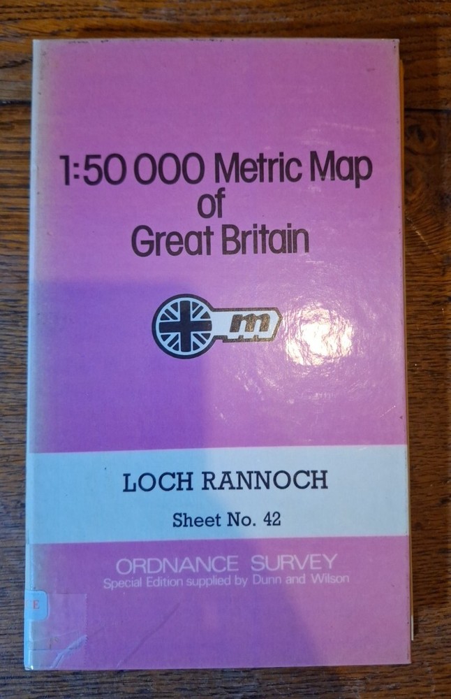 Loch Rannoch Ordance Survey map Sheet no 42 (special library edition)