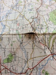 Ordnance Survey Map Sheet 129 LUDLOW one Inch Map 1967 Used, Small Crease Rips